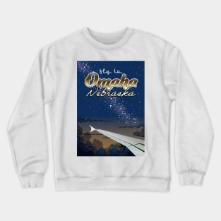 Omaha Nebraska Travel poster Crewneck Sweatshirt